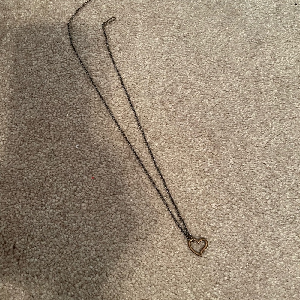 Rustic Open Heart Necklace New Never Worn